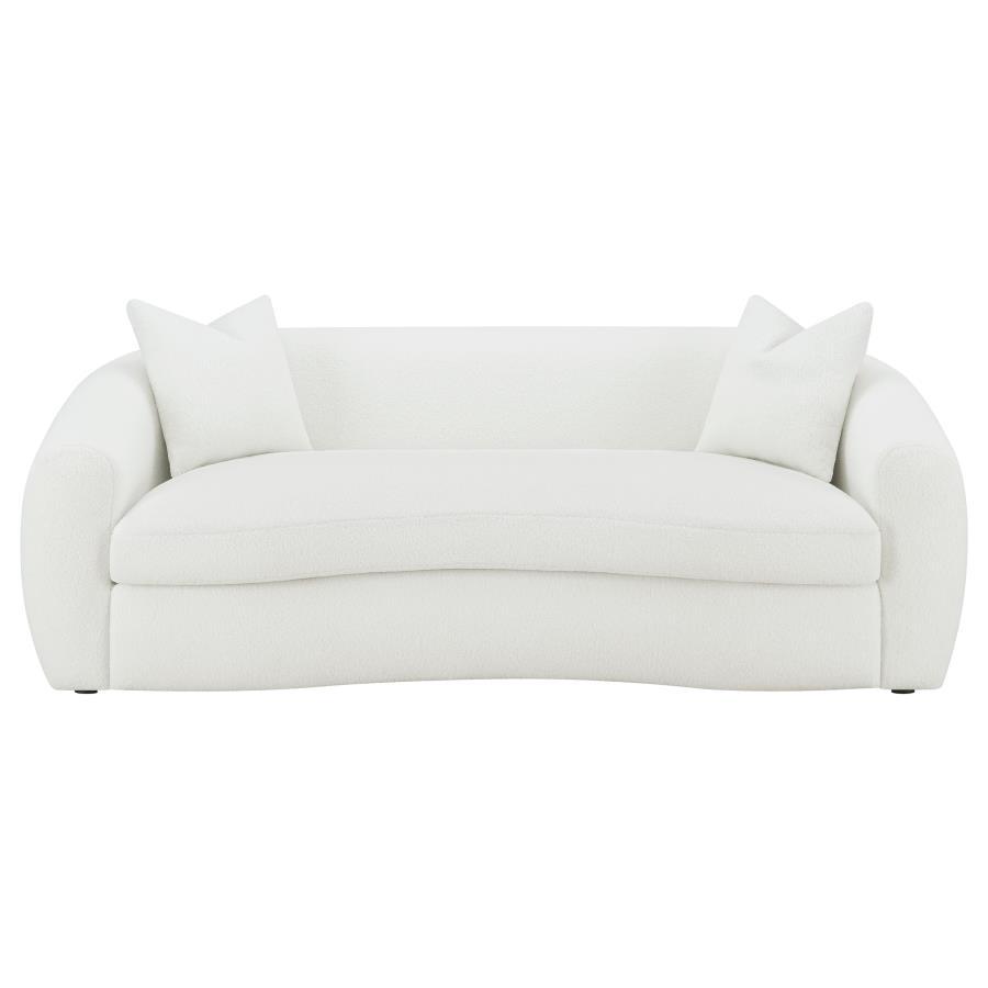 Isabella - Faux Sheepskin Upholstered Sofa Natural - Ivory - Urban Living Furniture (Los Angeles, CA)