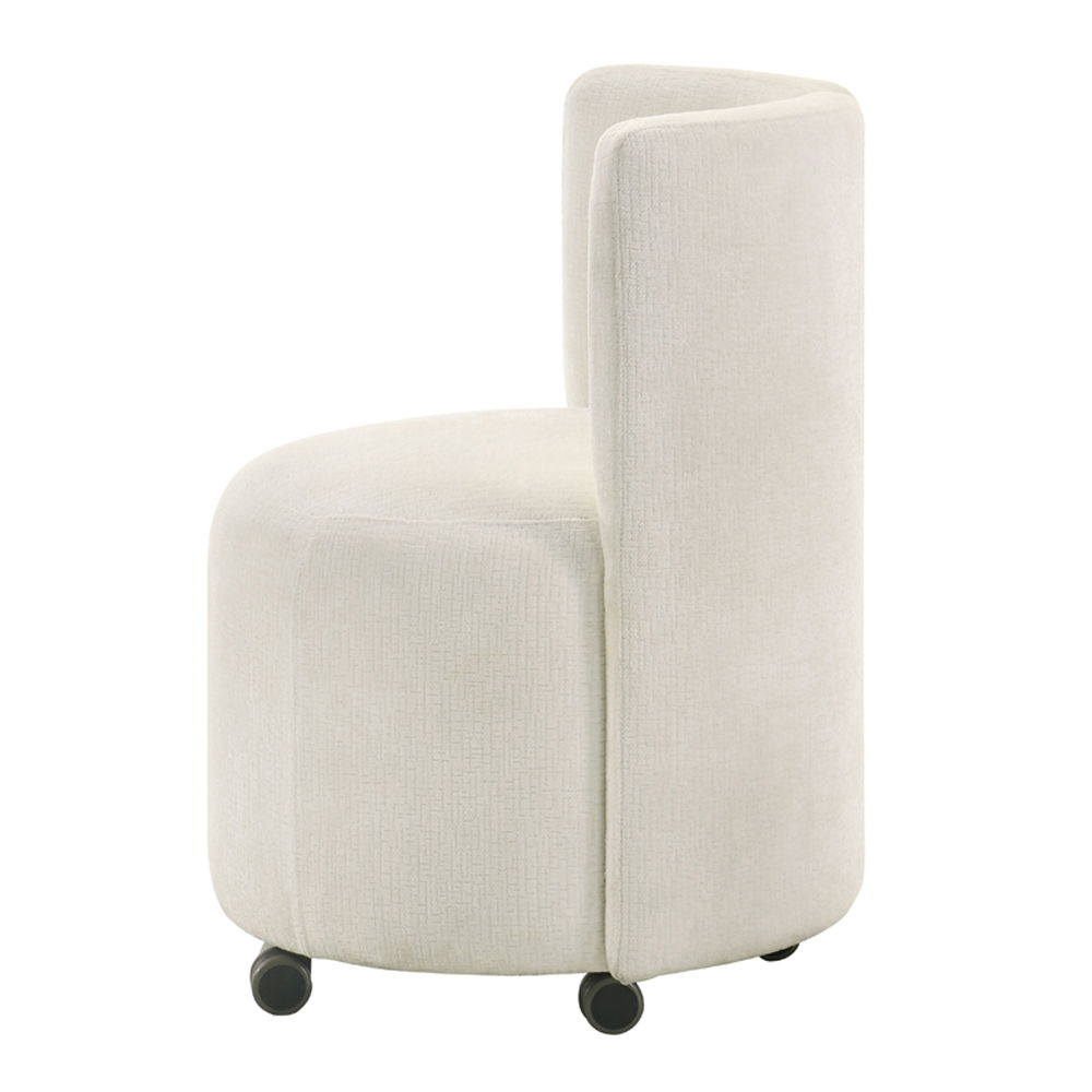 Blayde - Side Chair With Swivel (Set of 2) - White Chenille Fabric - Urban Living Furniture (Los Angeles, CA)