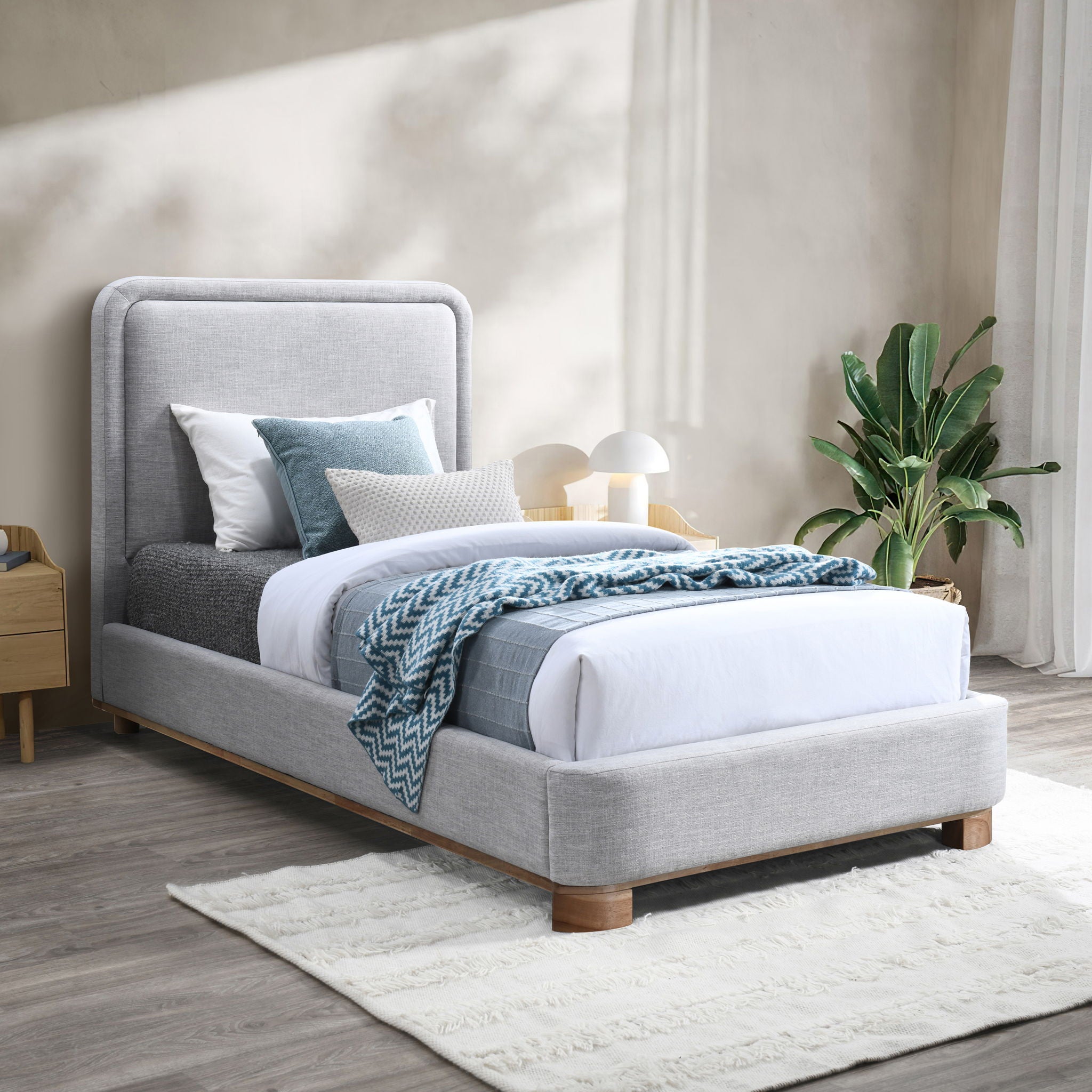 Nolita - Bed With Natural Base - Urban Living Furniture (Los Angeles, CA)