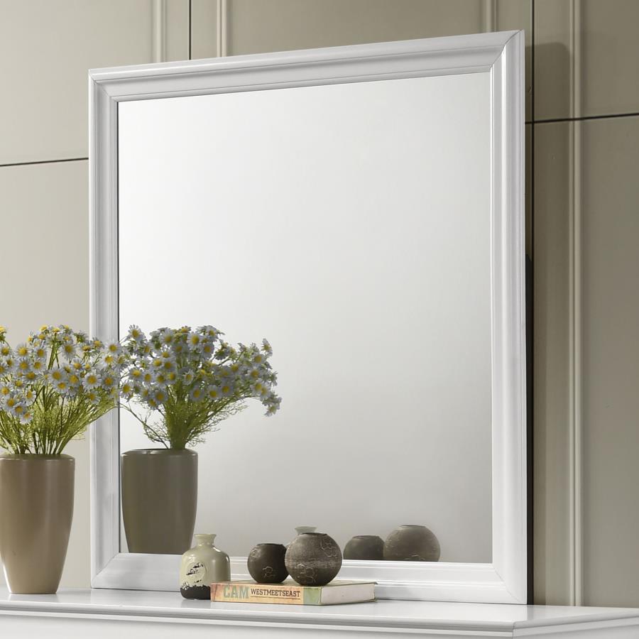 Louis Philippe - 38.25" Dresser Mirror - White - Urban Living Furniture (Los Angeles, CA)