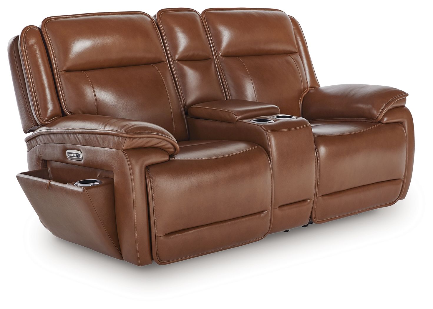 Healy Pier - Chocolate - Power Reclining Loveseat With Console / Adj Headrest - Urban Living Furniture (Los Angeles, CA)