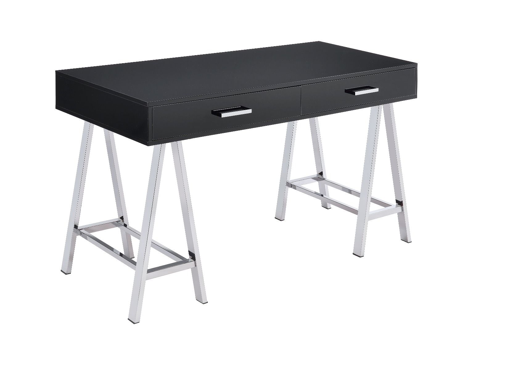 Coleen - Writing Desk With USB - Black High Gloss & Chrome - Urban Living Furniture (Los Angeles, CA)