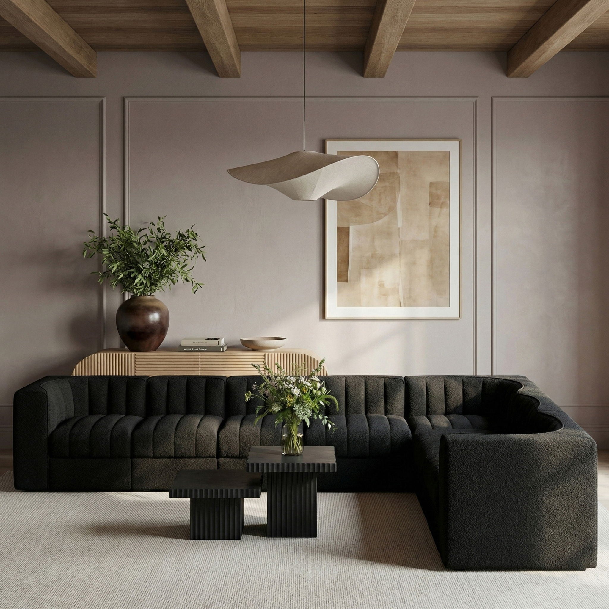 Rummi - Velvet Performance Fabric Upholstered 7 Piece Modular Sectional (With 3 Corner Chairs) - Urban Living Furniture (Los Angeles, CA)