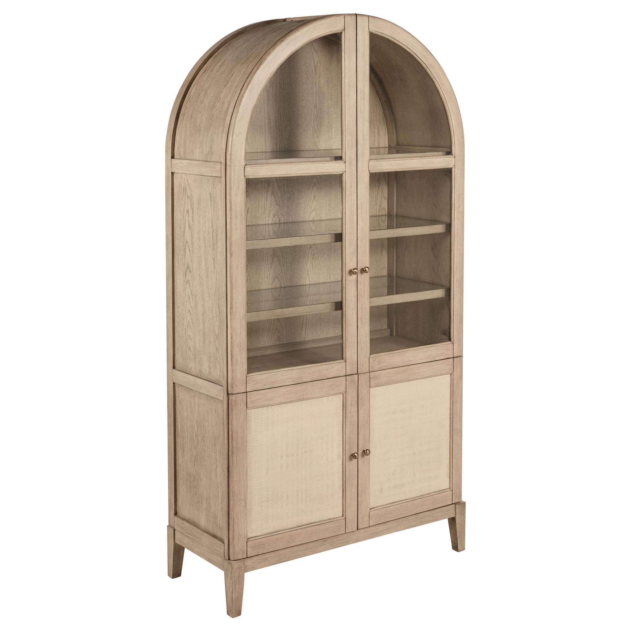 Kailani - 4-Door Cane Dining Vitrine Display Cabinet - Beige Oak - Urban Living Furniture (Los Angeles, CA)