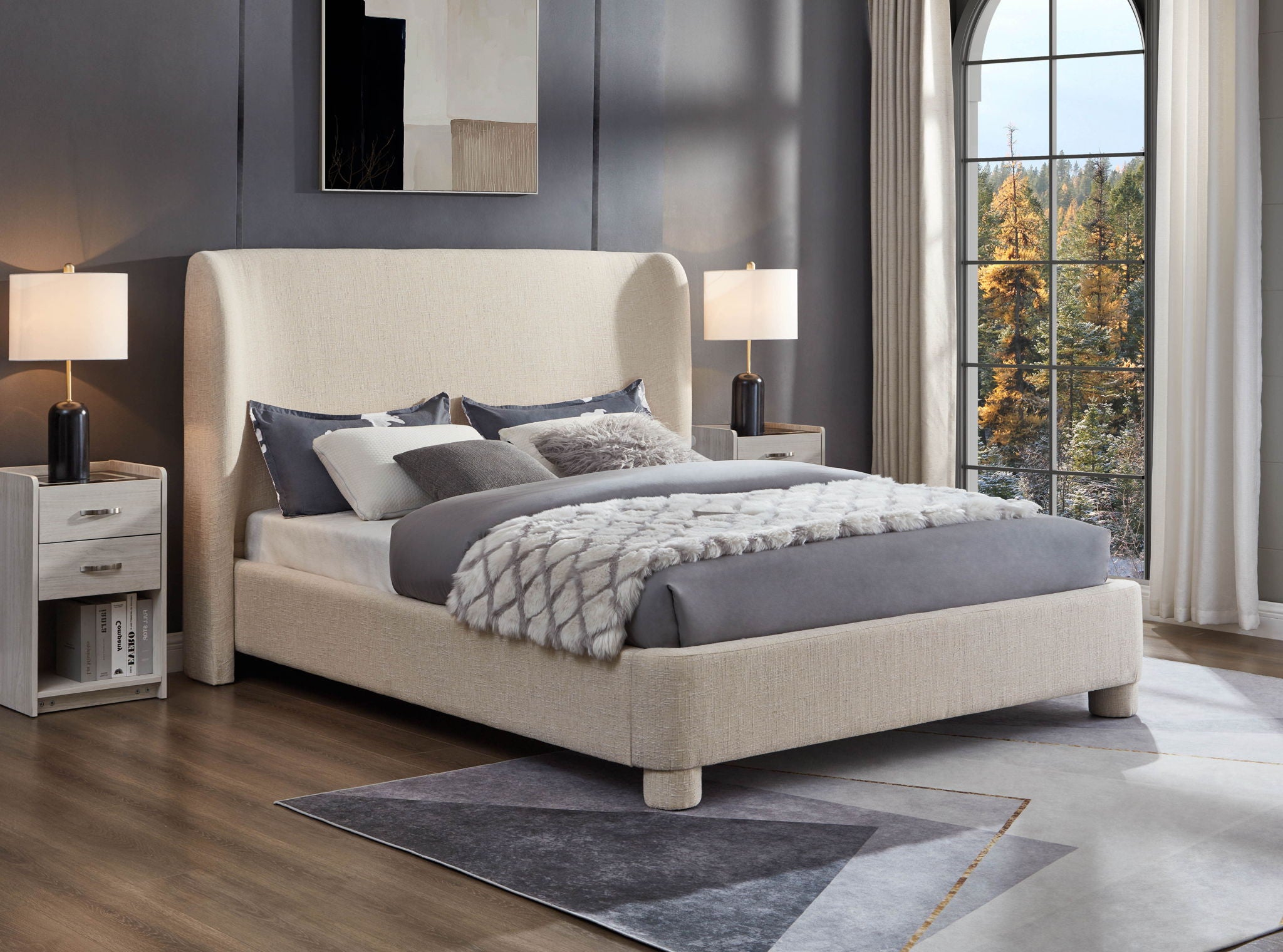 Penny - Polyester Fabric Bed - Urban Living Furniture (Los Angeles, CA)