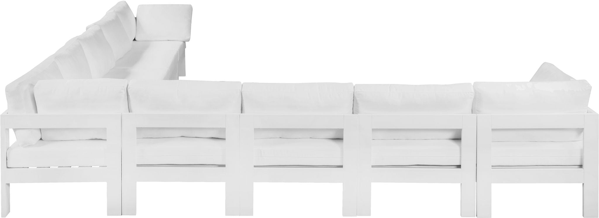 Nizuc - Outdoor Patio 9 Piece Modular Sectional With White Frame - Urban Living Furniture (Los Angeles, CA)