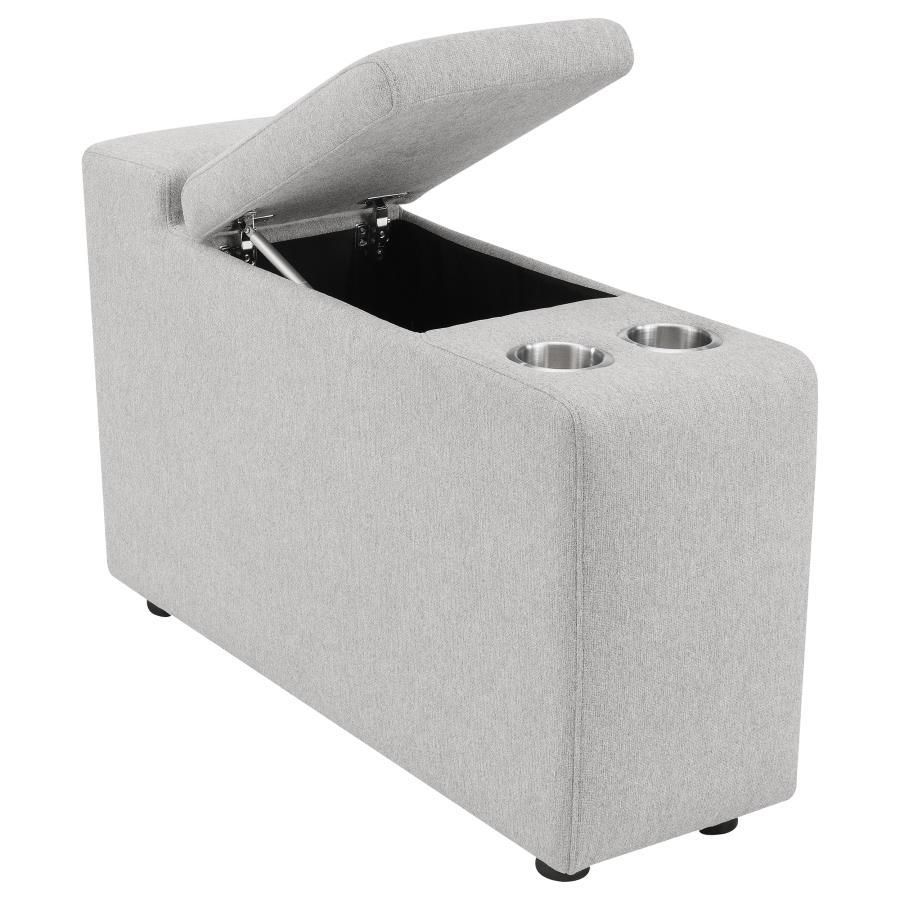 Collins - Upholstered Modular Storage Console - Gray - Urban Living Furniture (Los Angeles, CA)