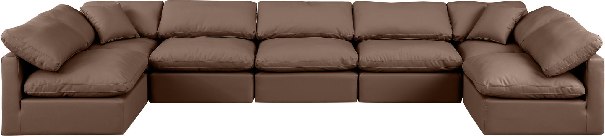 Indulge - Faux Leather 7 Piece Modular U-Shaped Sectional - Urban Living Furniture (Los Angeles, CA)