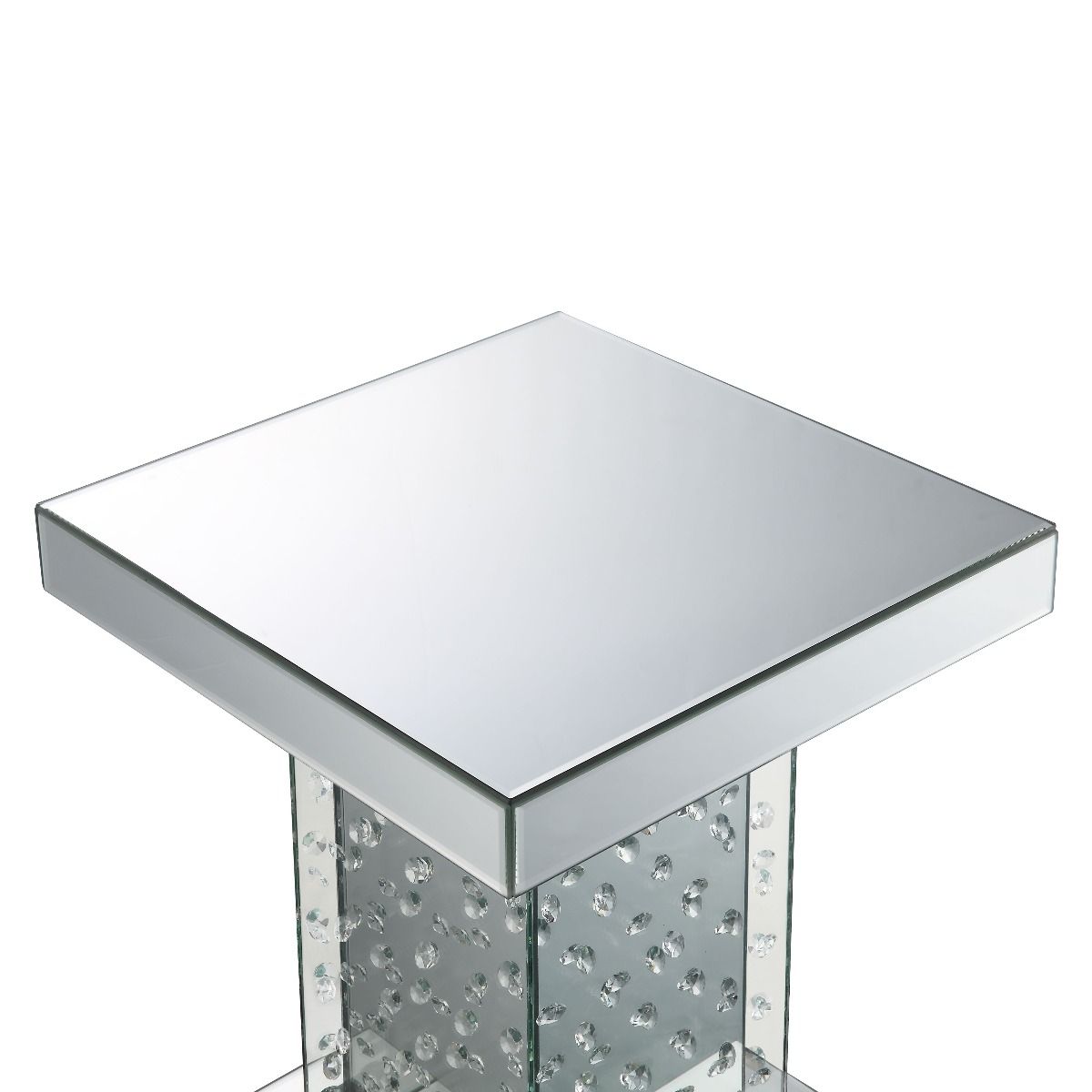 Nysa - 20" End Table - Mirrored & Faux Crystals - Urban Living Furniture (Los Angeles, CA)