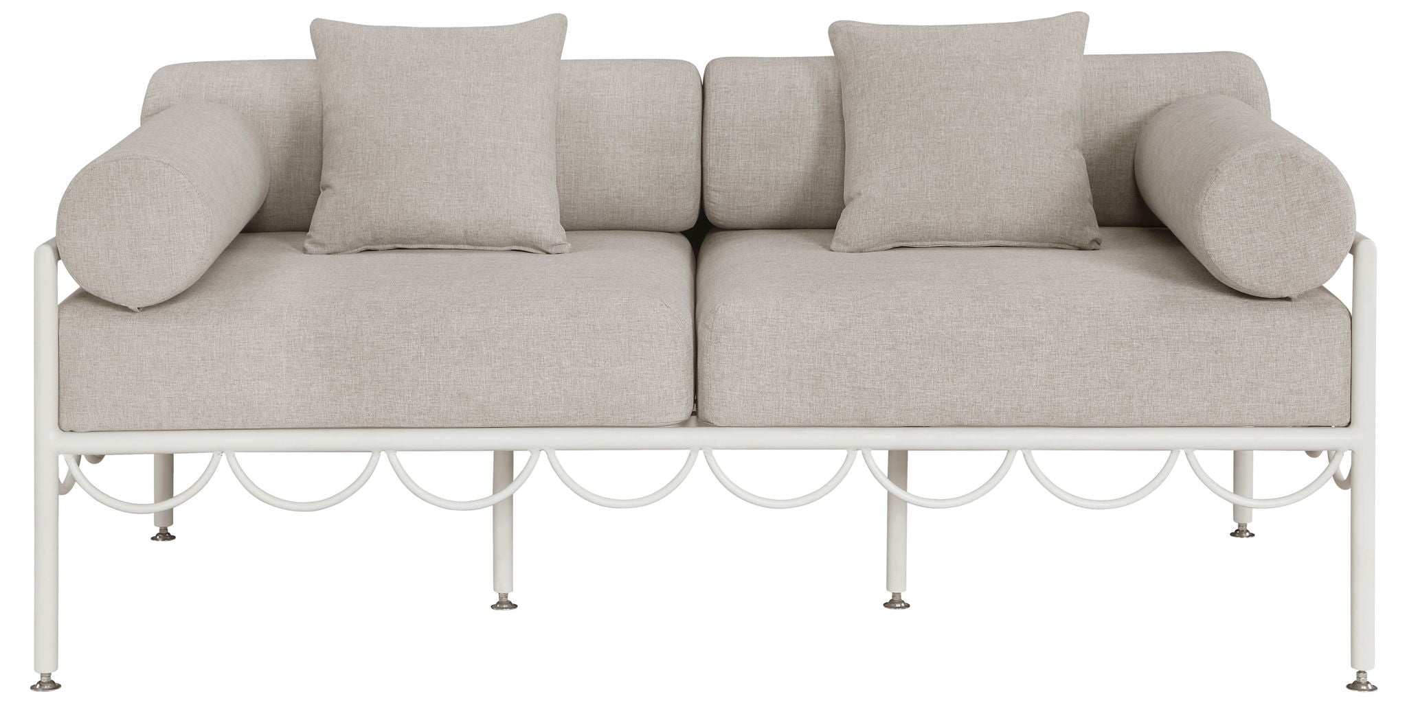 Portofino - Resilient Water Repellent Fabric 69.75" Upholstered Outdoor Patio Loveseat - Urban Living Furniture (Los Angeles, CA)