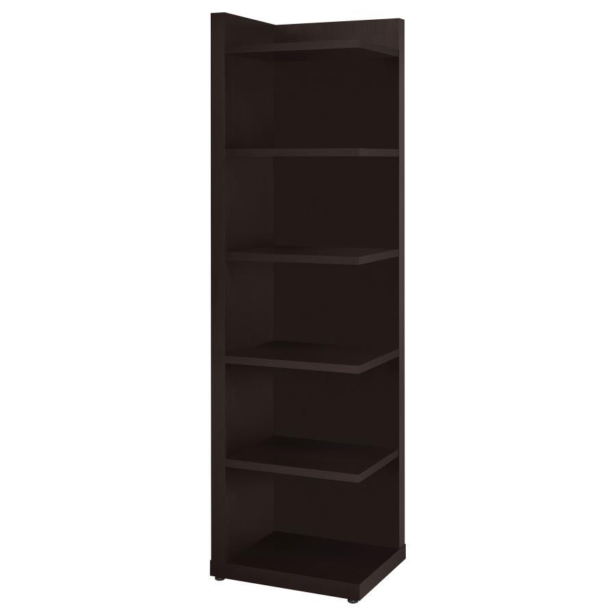 Alder - 6-Shelf Corner Bookcase - Cappuccino - Urban Living Furniture (Los Angeles, CA)