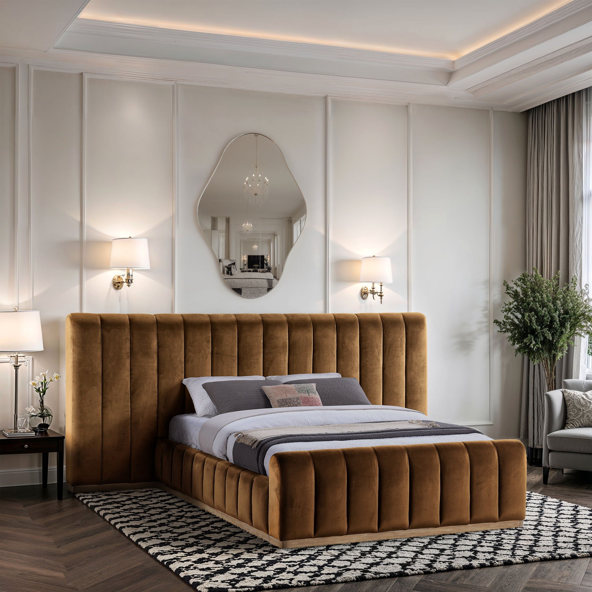 Amara - Velvet Upholstered Bed - Urban Living Furniture (Los Angeles, CA)