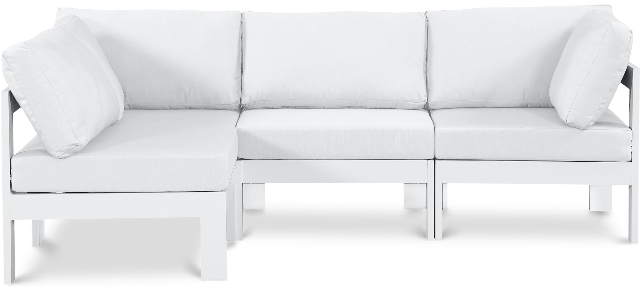 Nizuc - Outdoor Patio 4 Piece Modular Sectional With White Frame - Urban Living Furniture (Los Angeles, CA)
