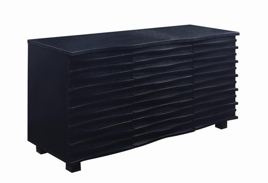 Stanton - 3-Drawer Sideboard Buffet Storage Cabinet - Black - Urban Living Furniture (Los Angeles, CA)