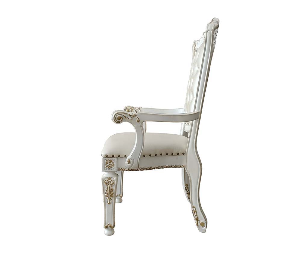 Vendom - Dining Chair (Set of 2) - PU & Antique Pearl Finish - Urban Living Furniture (Los Angeles, CA)