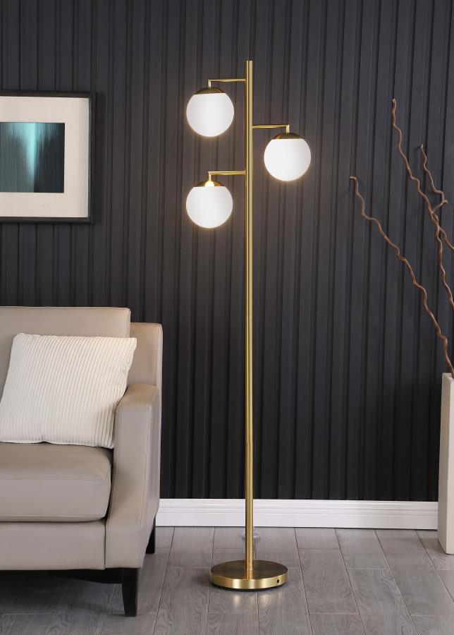 Sena - Spherical Bulb Tree Metal Floor Lamp - Gold - Urban Living Furniture (Los Angeles, CA)