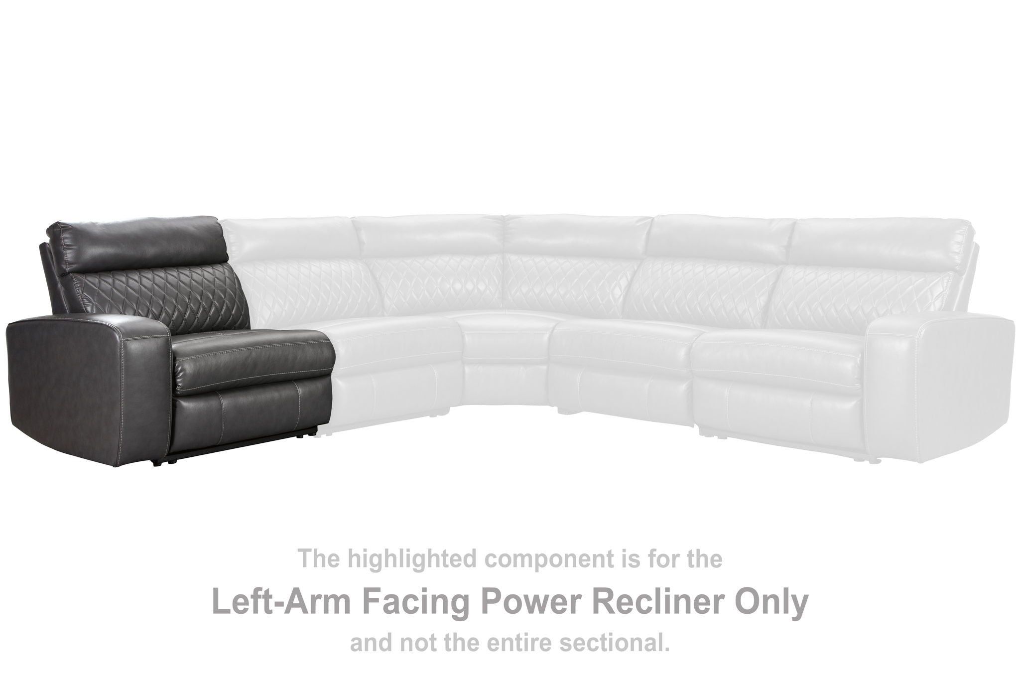 Samperstone - Gray - LAF Zero Wall Power Recliner - Urban Living Furniture (Los Angeles, CA)