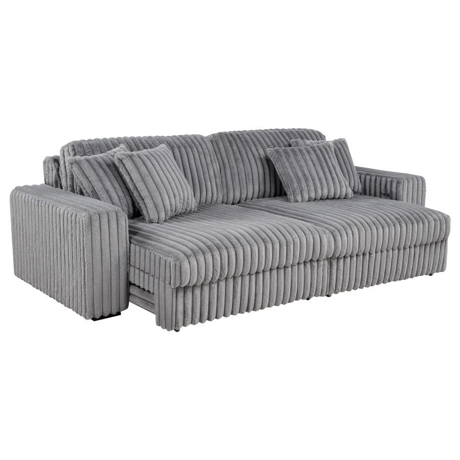 Jacana - RAF Power Sofa Chaise With 2 Piece Pillow, Box 2 of 2 - Gray