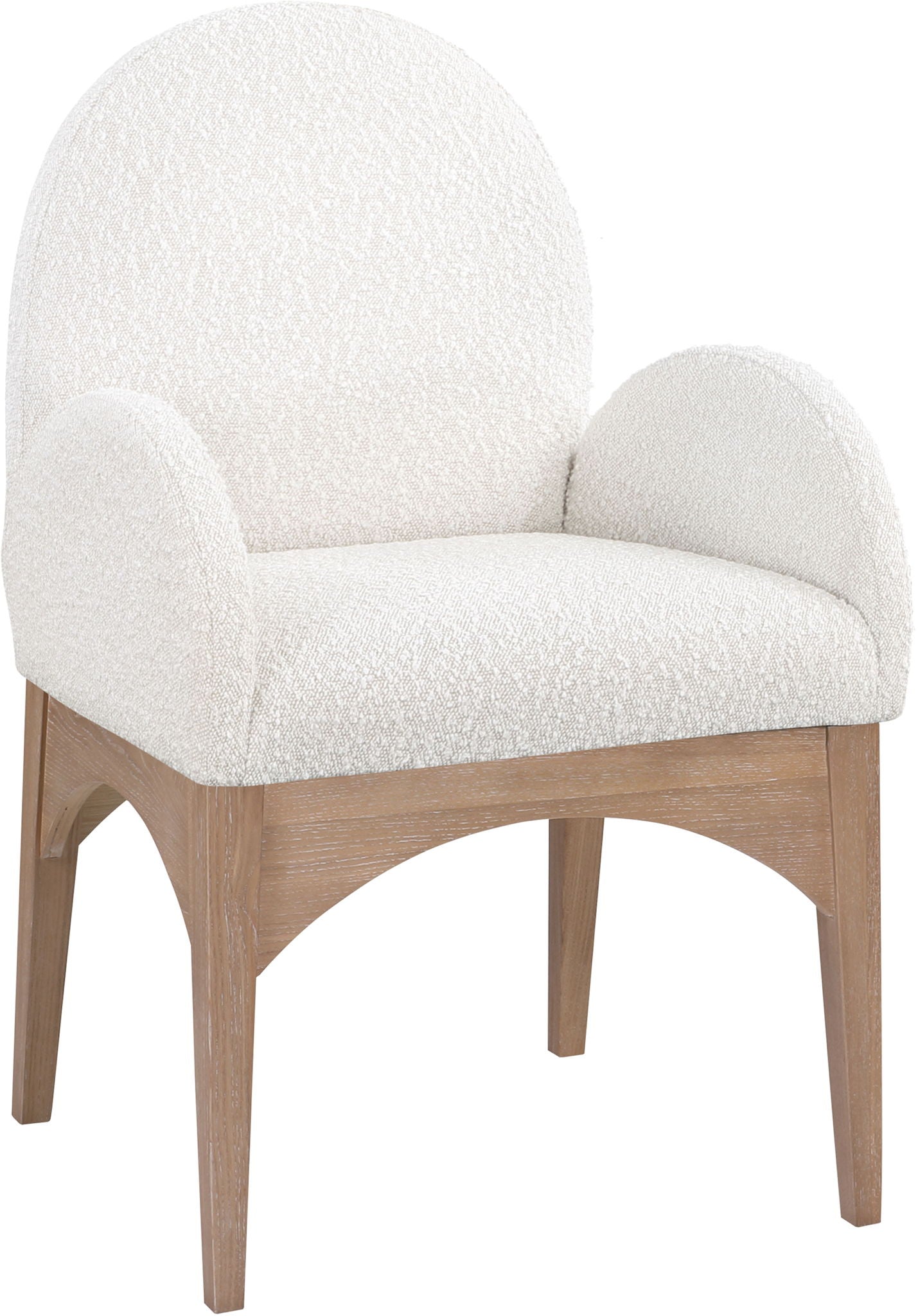 Waldorf - Boucle Dining Arm Chair With Natural Legs - Urban Living Furniture (Los Angeles, CA)