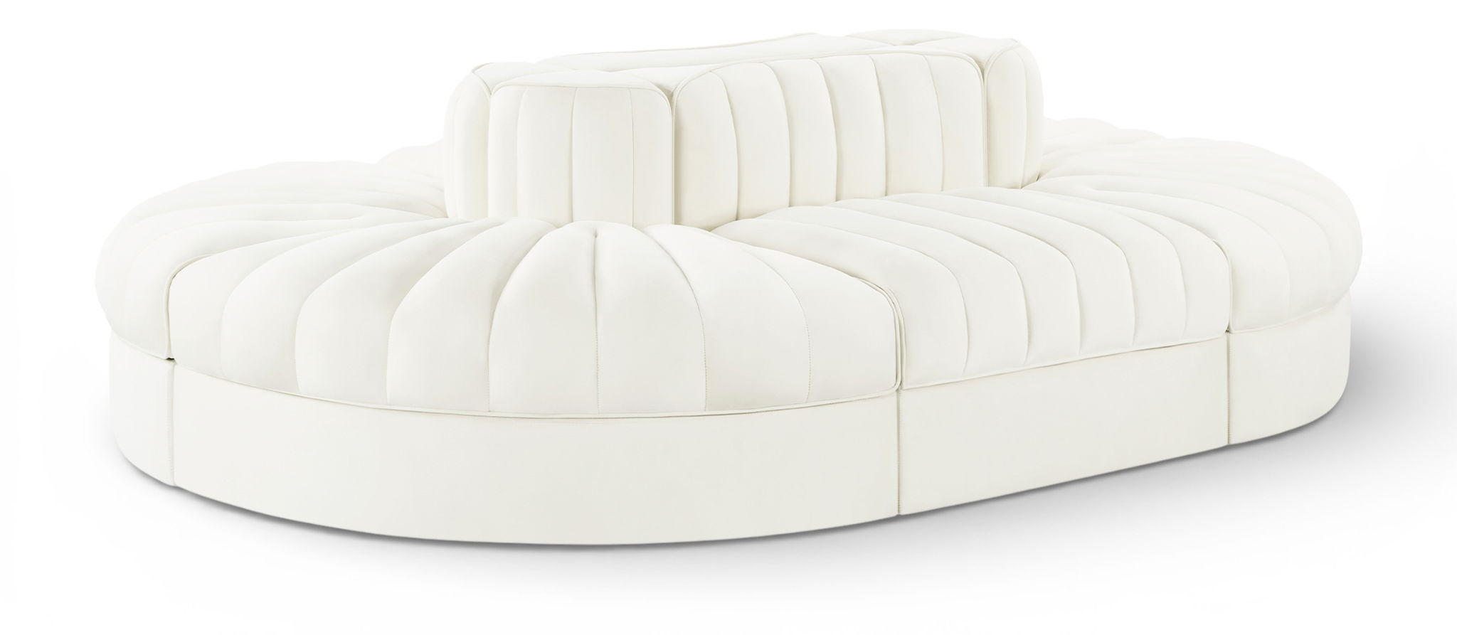 Rummi - Oval Velvet Performance Fabric Upholstered 6 Piece Modular Sectional - Urban Living Furniture (Los Angeles, CA)