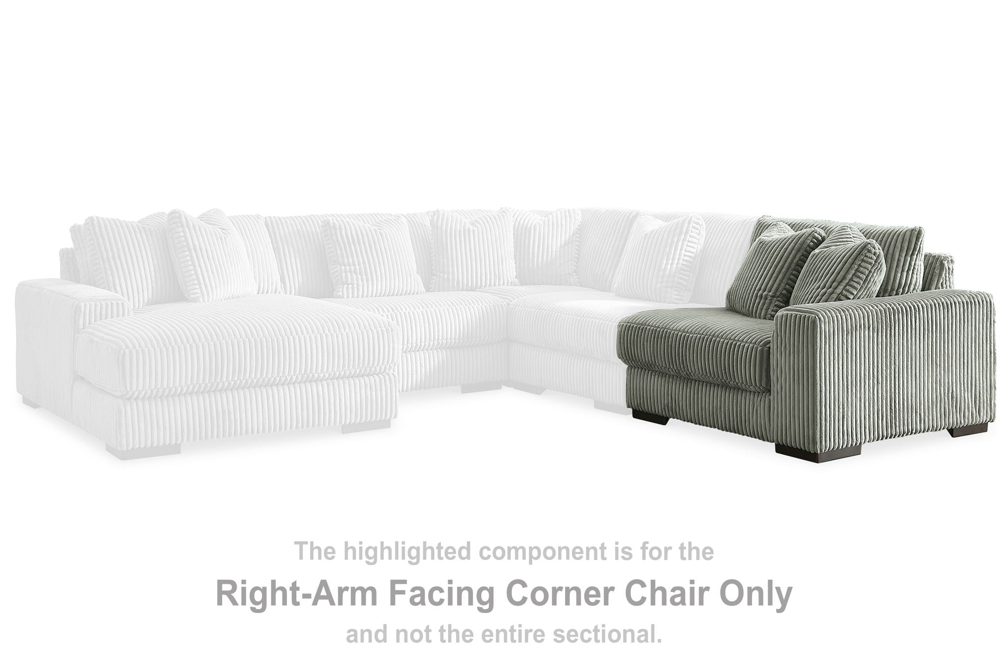 Lindyn - Fog - RAF Corner Chair - Urban Living Furniture (Los Angeles, CA)