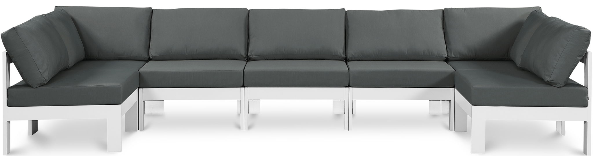 Nizuc - Outdoor Patio 7 Piece Modular Sectional With White Frame - Urban Living Furniture (Los Angeles, CA)