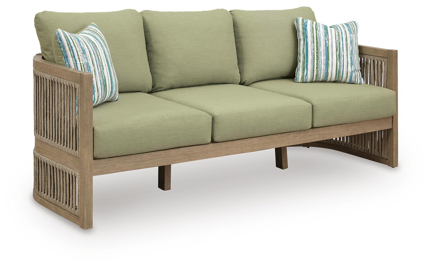 Serena Shores - Sofa With Cushion - Beige / Green - Urban Living Furniture (Los Angeles, CA)