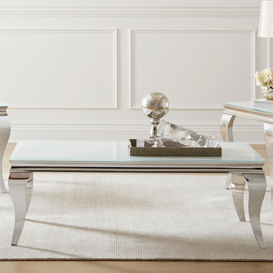 Carone - Coffee Table Legs, Box 3 of 3 - White And Chrome - Urban Living Furniture (Los Angeles, CA)