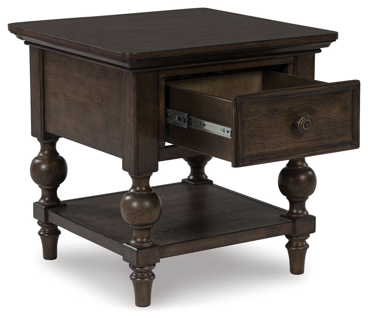 Veramond - Dark Brown - Square End Table - Urban Living Furniture (Los Angeles, CA)