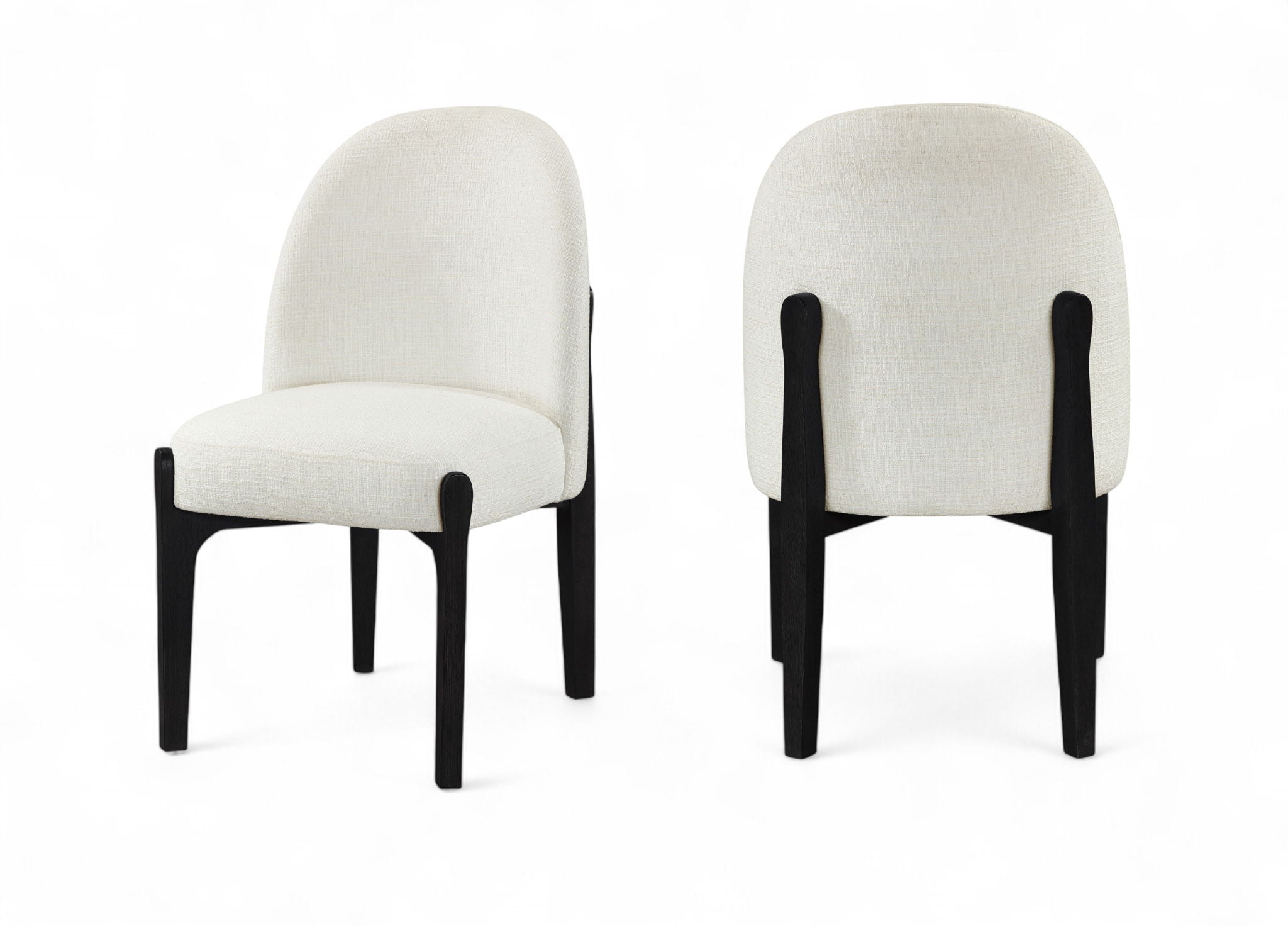 Torino - Upholstered Dining Chair With Brushed Black Base (Set of 2)