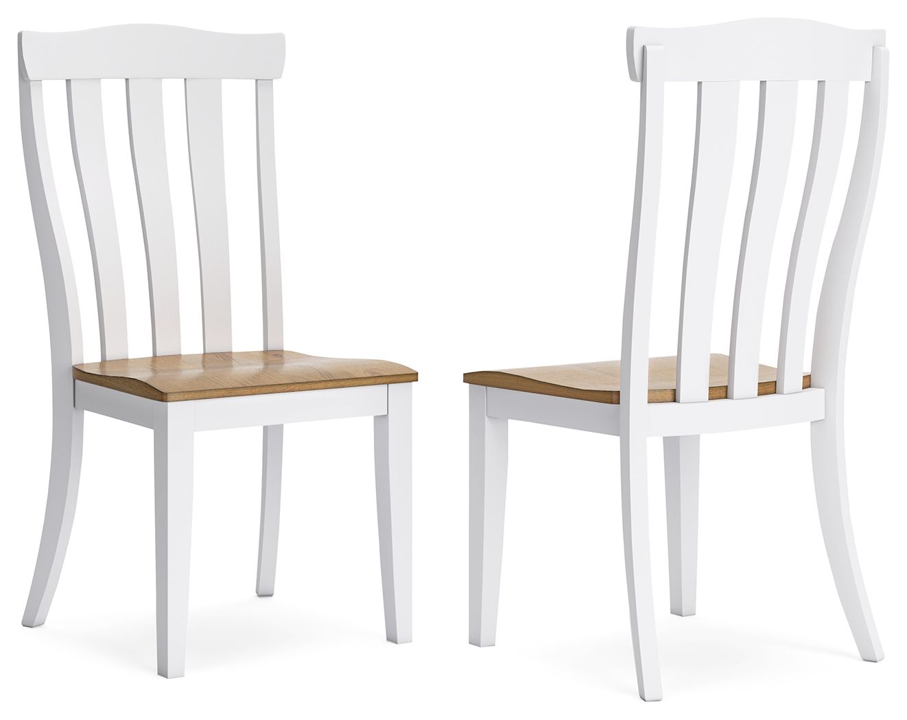 Ashbryn - White / Natural - Dining Room Side Chair (Set of 2) - Urban Living Furniture (Los Angeles, CA)