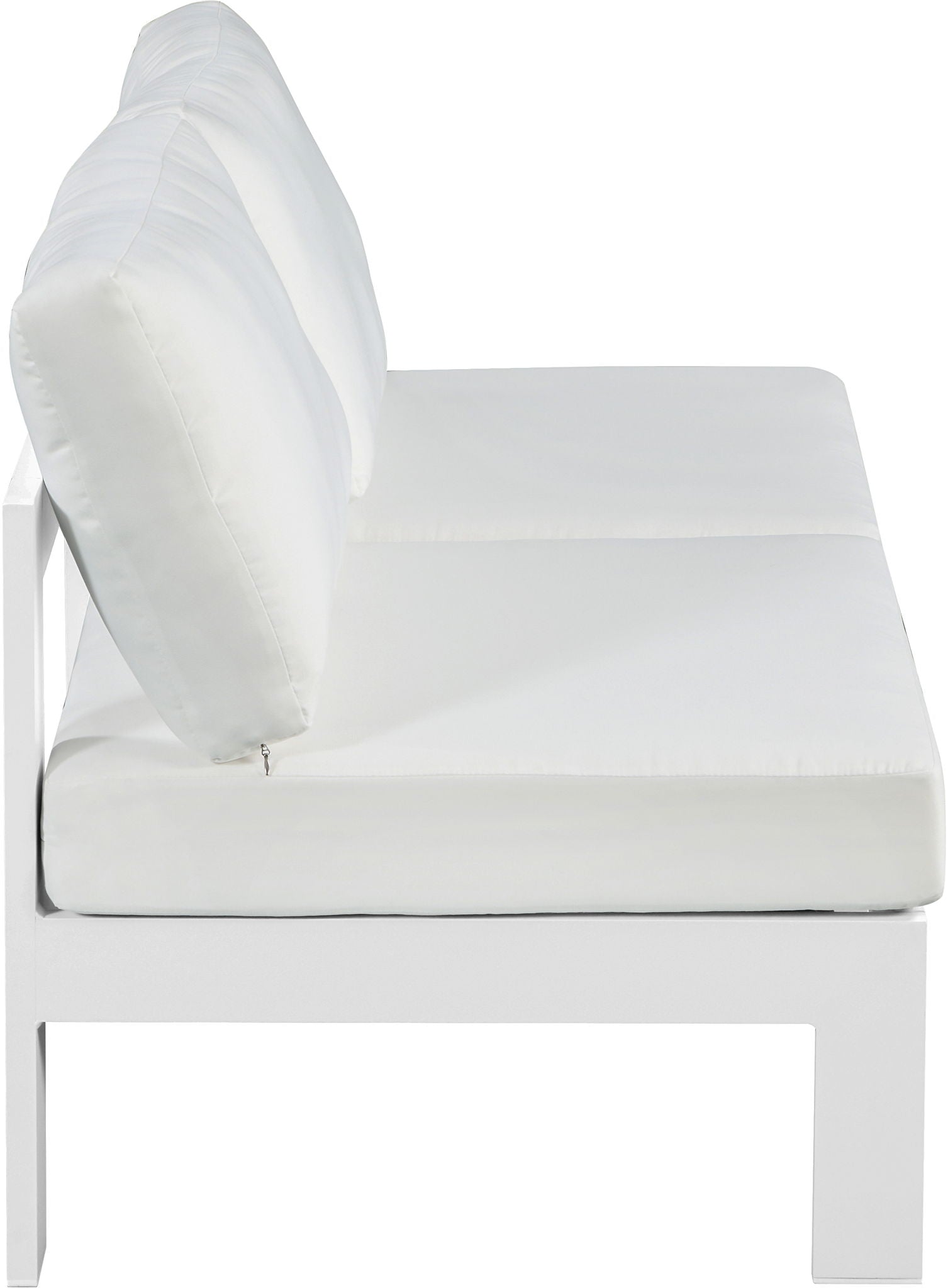 Nizuc - Outdoor Patio 2 Seat Armless Modular Sofa With White Frame - Urban Living Furniture (Los Angeles, CA)