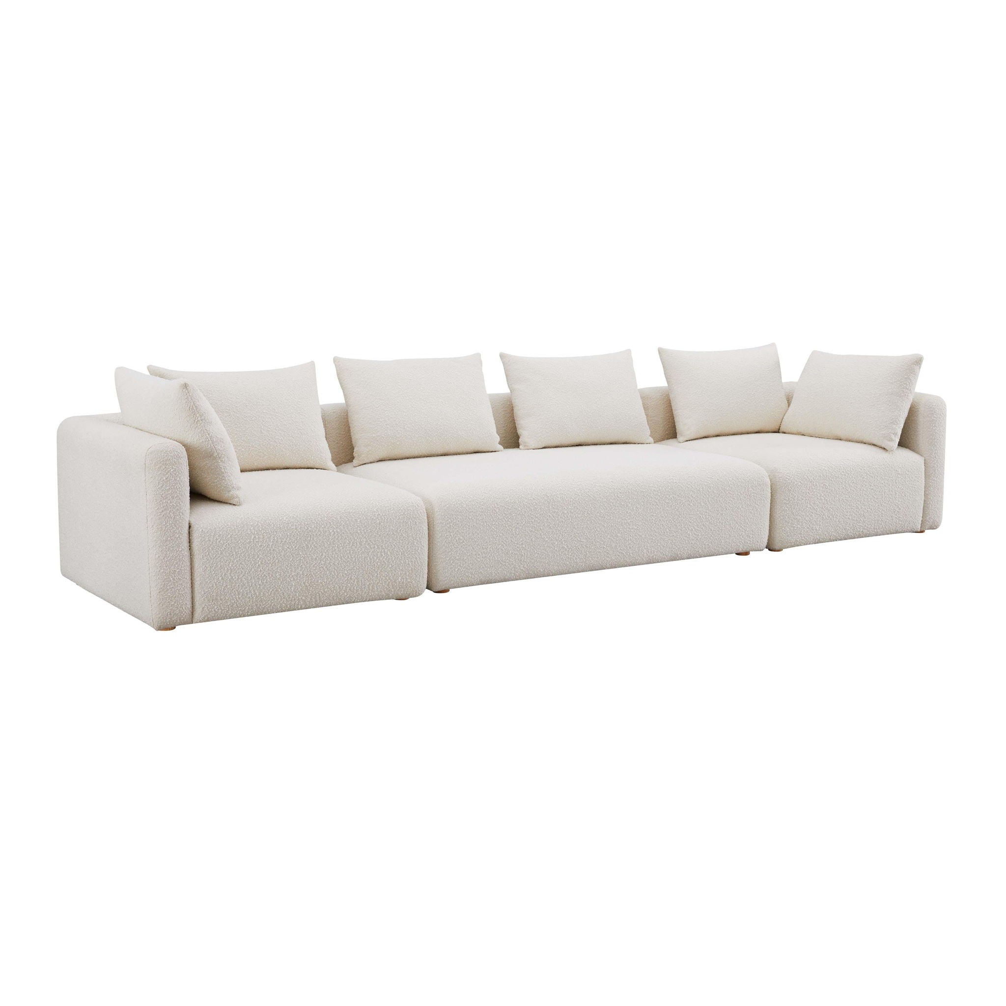 Hangover - 145" Long Boucle Sofa - Cream - Urban Living Furniture (Los Angeles, CA)