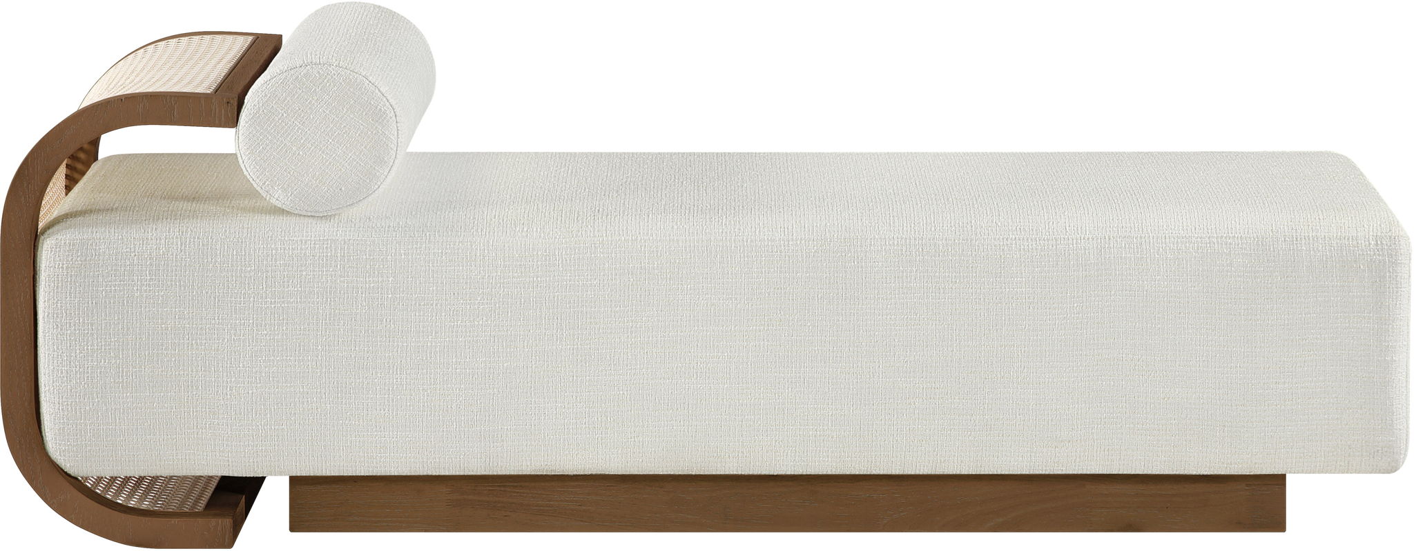 Zephyr - Linen Textured Fabric Upholstered Chaise - Painted Brown Walnut Base - Urban Living Furniture (Los Angeles, CA)