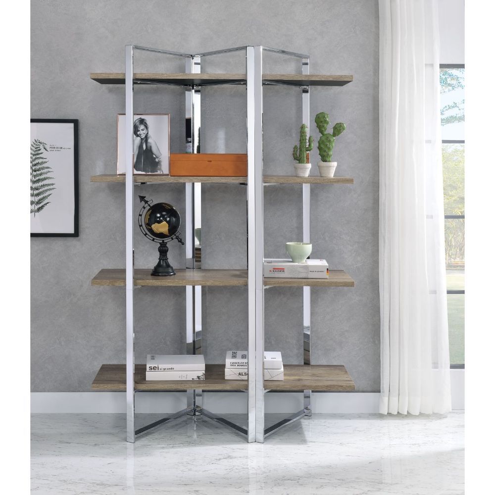 Libby - Bookshelf - Chrome - Urban Living Furniture (Los Angeles, CA)