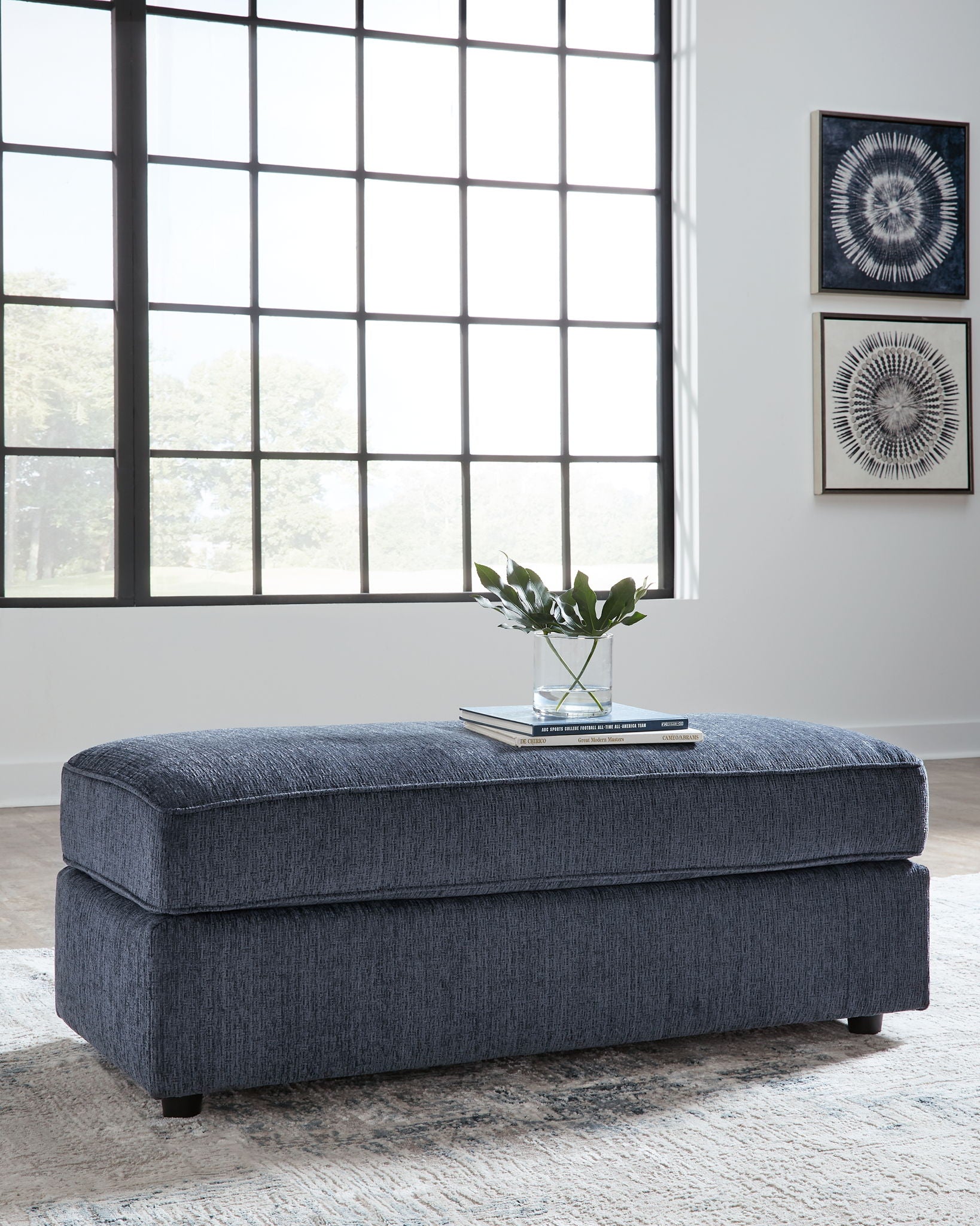 Albar Place - Cobalt - Oversized Accent Ottoman - Urban Living Furniture (Los Angeles, CA)