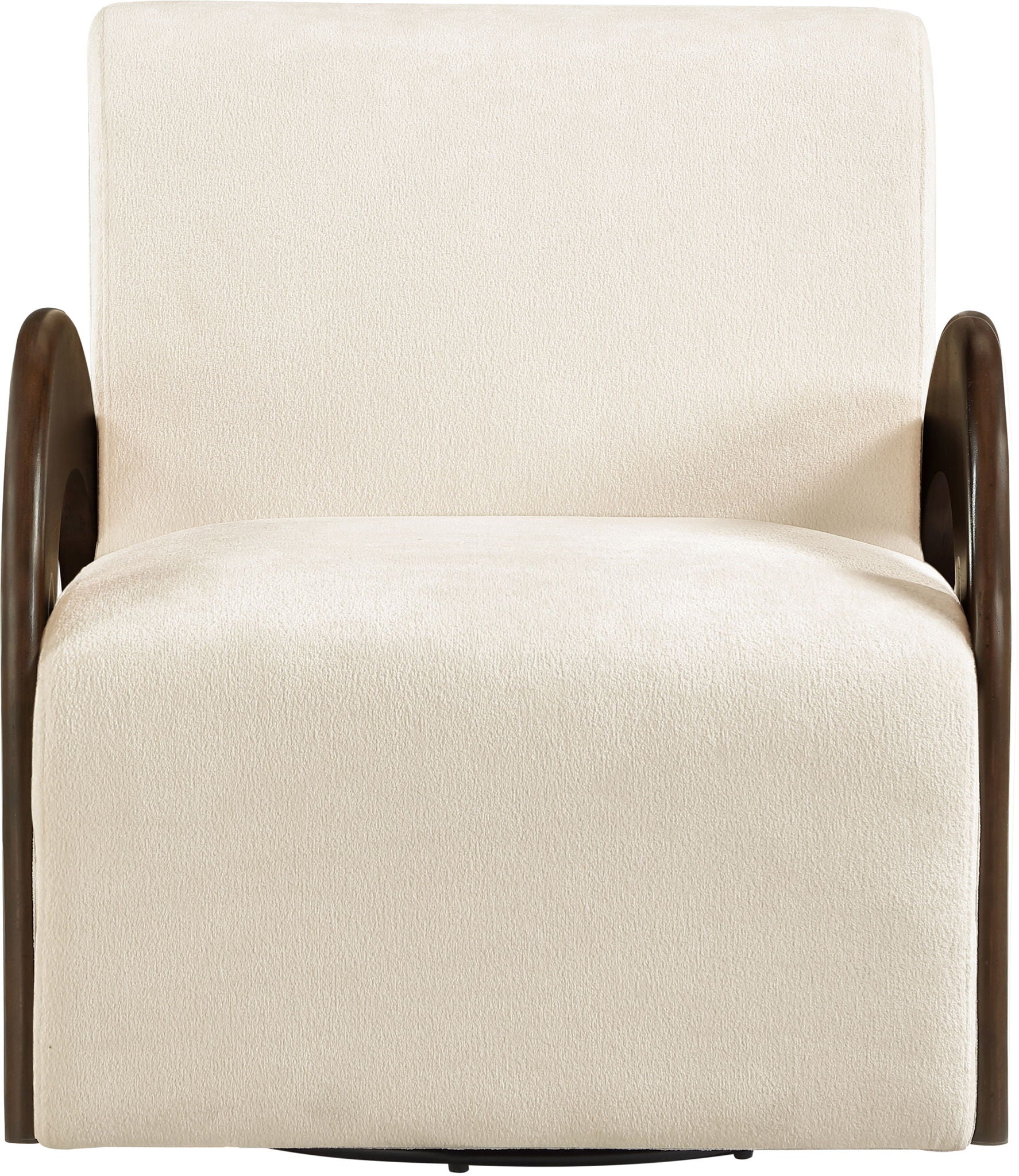 Neria - Chenille Fabric Upholstered Swivel Accent Chair - Painted Brown Base - Urban Living Furniture (Los Angeles, CA)
