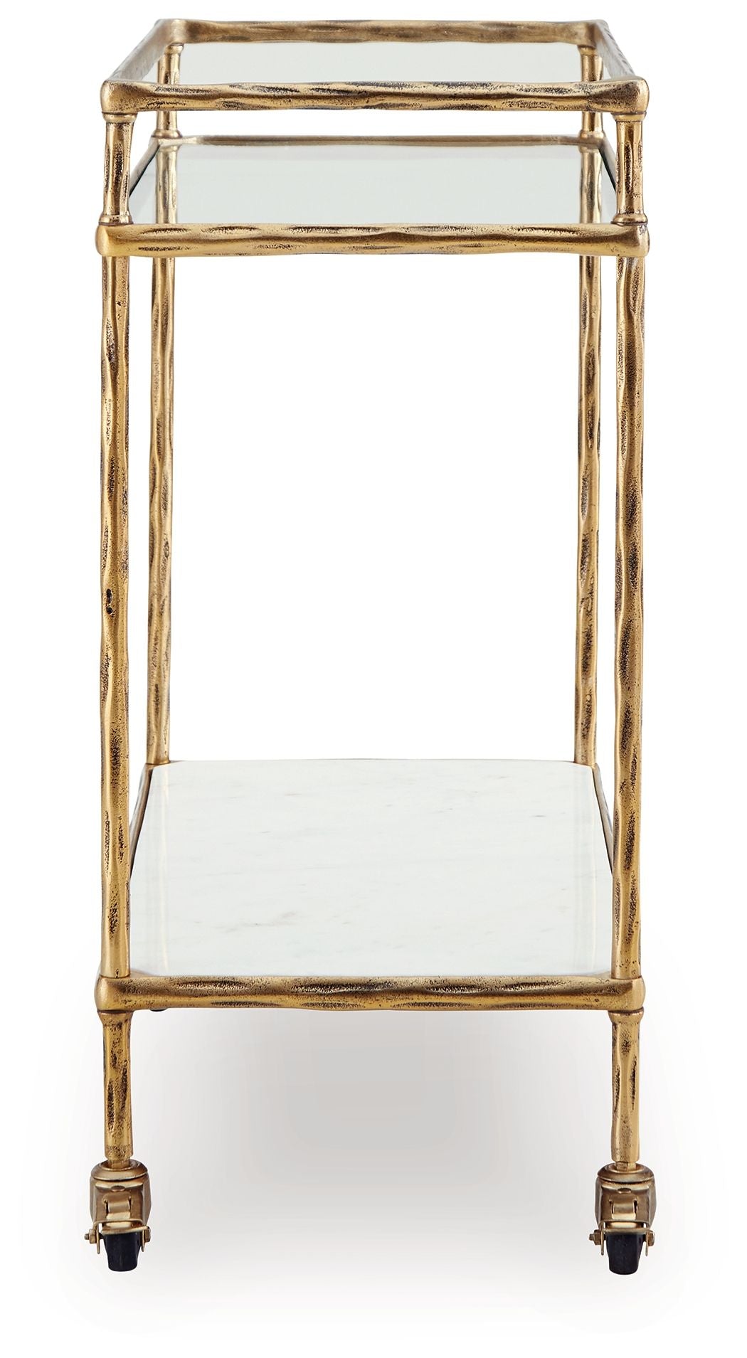 Plattfield - Antique Gold Finish - Bar Cart - Urban Living Furniture (Los Angeles, CA)