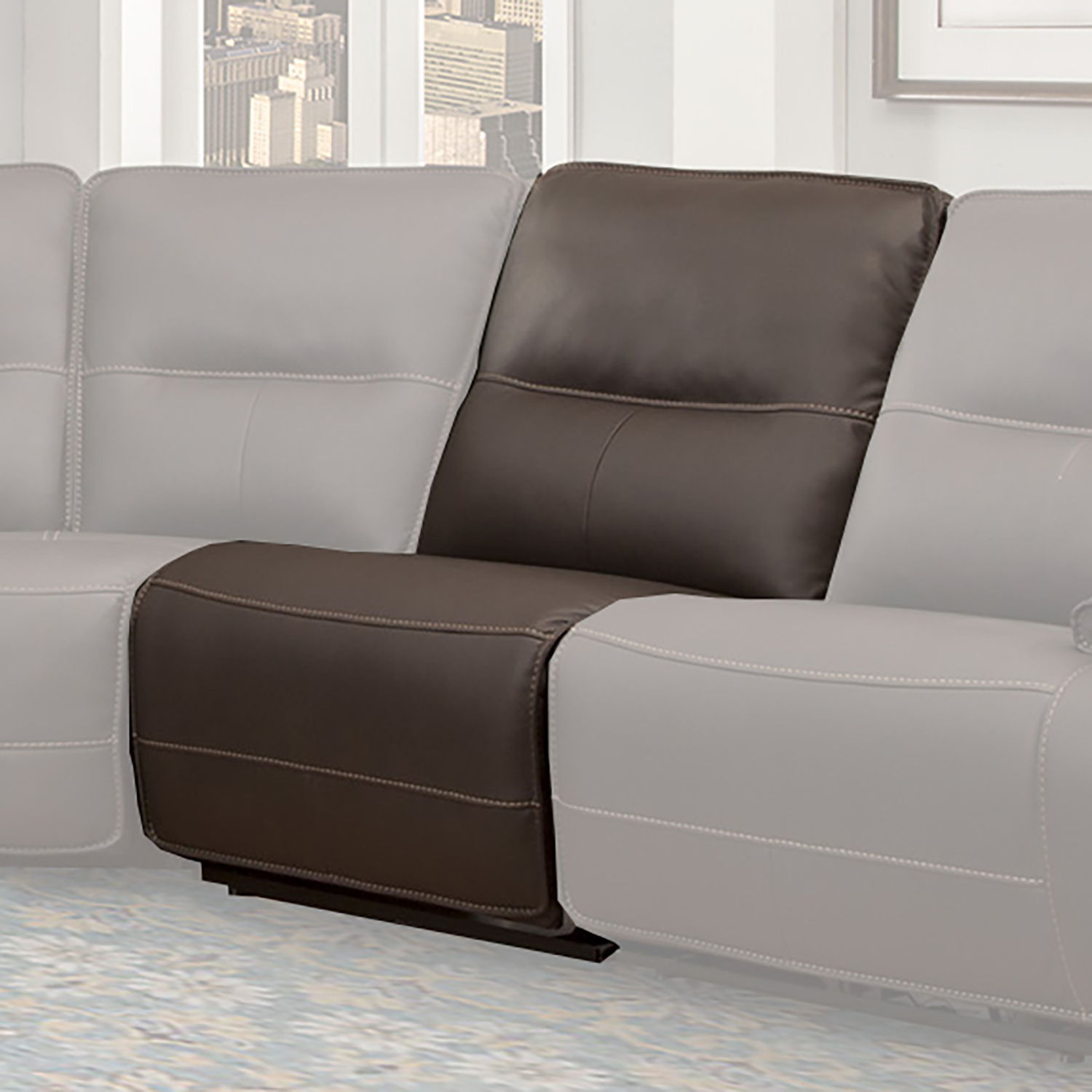 Spartacus - Manual Armless Recliner - Chocolate - Urban Living Furniture (Los Angeles, CA)