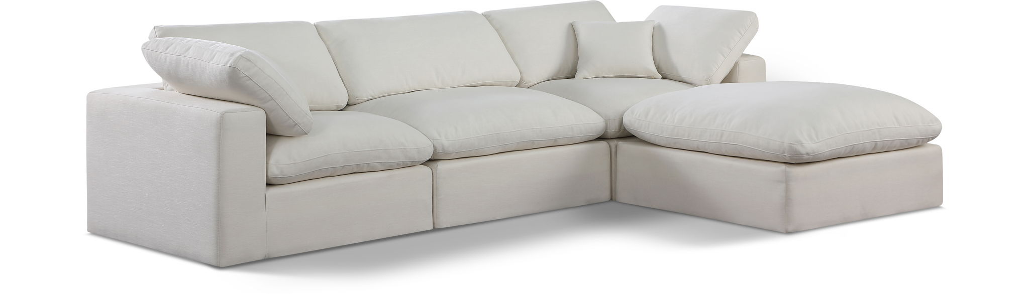 Comfy - 4 Piece Linen Fabric Modular Sectional With Chaise - Urban Living Furniture (Los Angeles, CA)