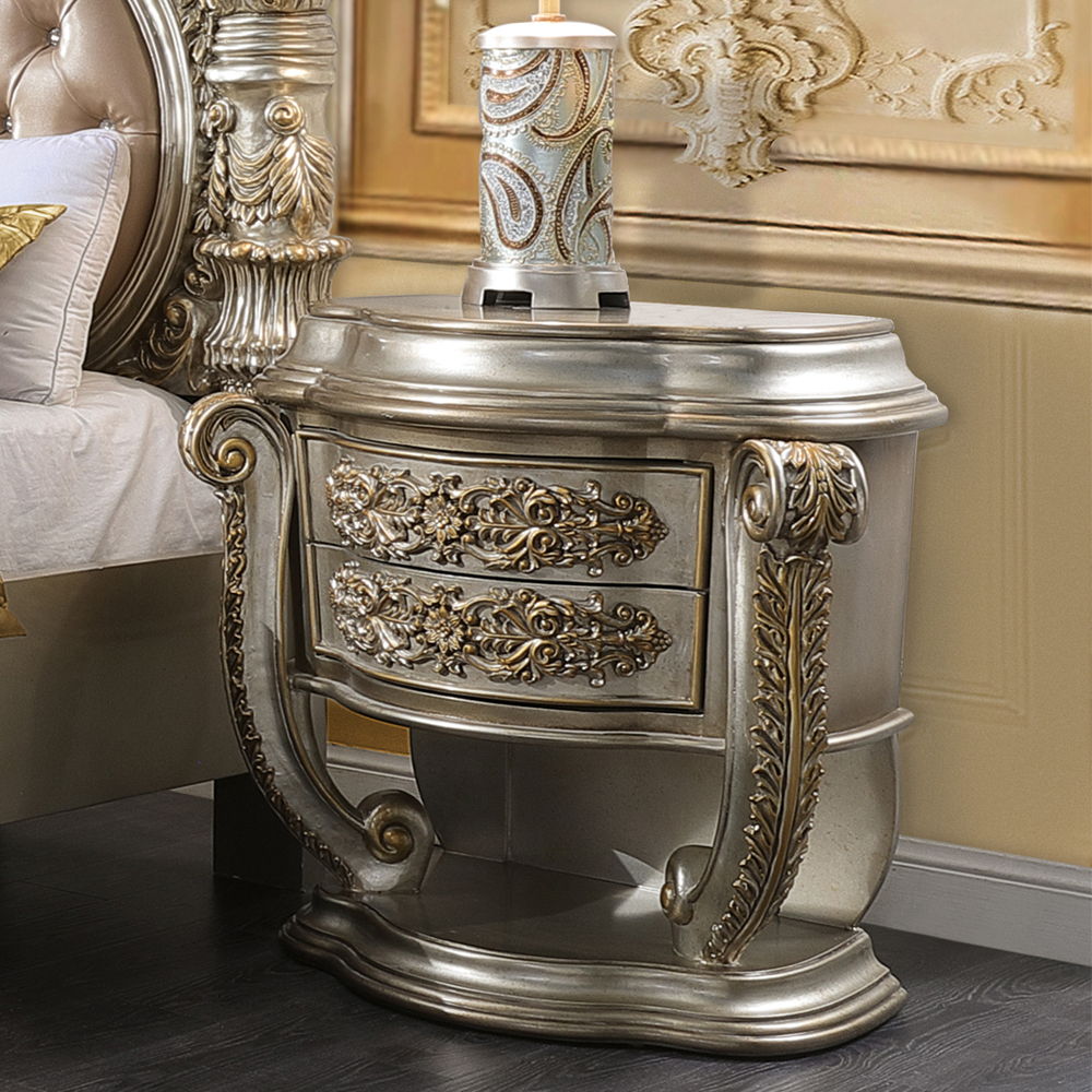 Danae - Nightstand - Champagne & Gold - Urban Living Furniture (Los Angeles, CA)