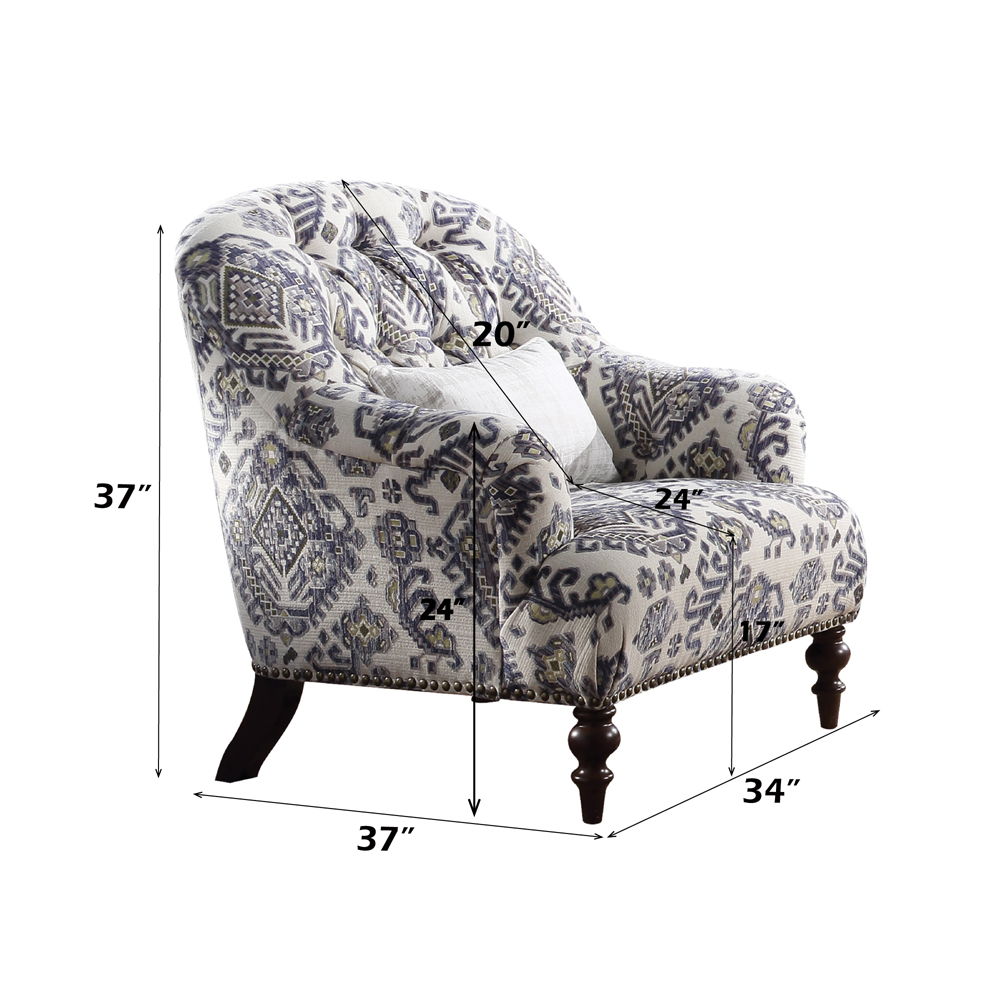 Saira - Chair With Pillow - Pattern Fabric - Urban Living Furniture (Los Angeles, CA)