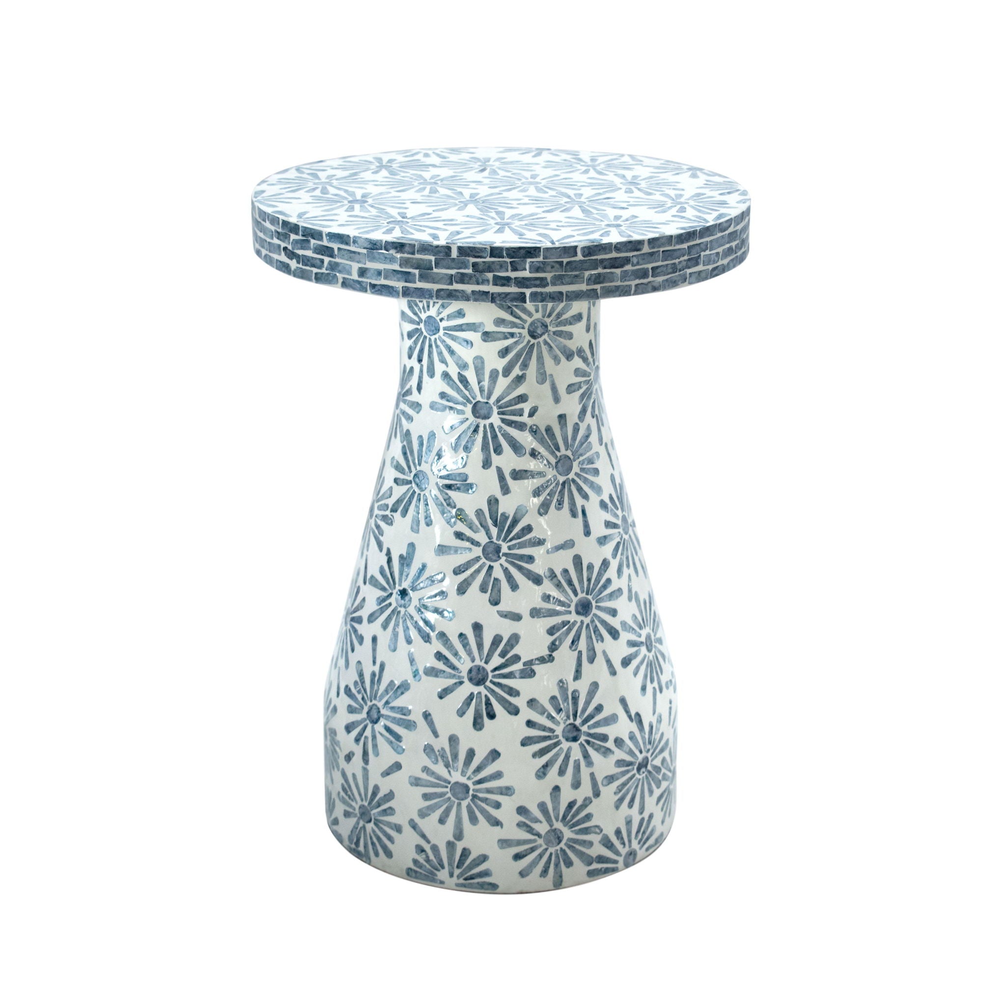 Halio - Checkered Shell Side Table - Urban Living Furniture (Los Angeles, CA)