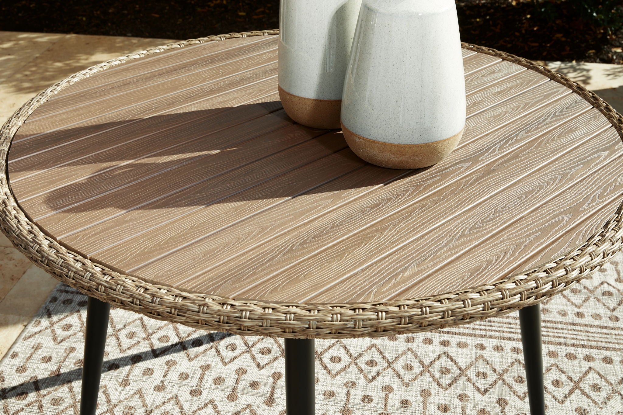 Amaris - Brown / Black - Round Dining Table - Urban Living Furniture (Los Angeles, CA)