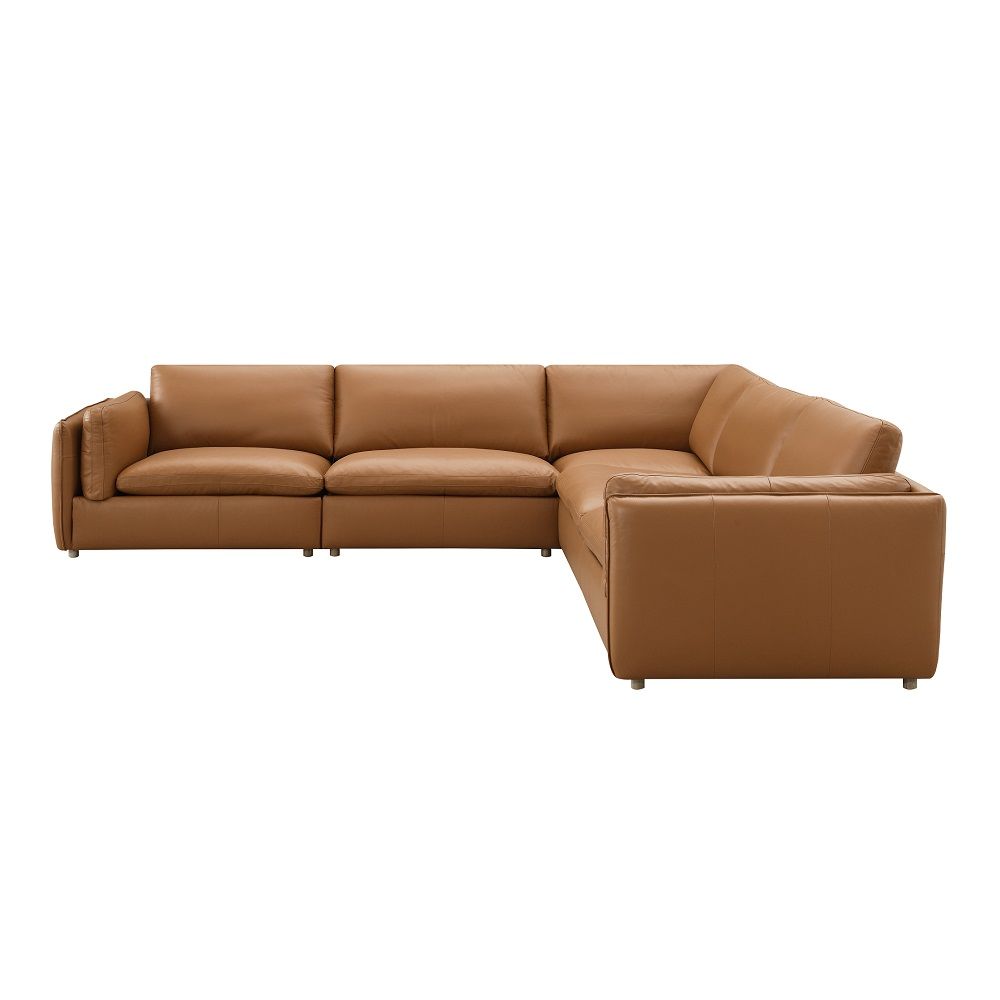 Brighton - Modular Wedge - Brown Top Grain Leather - Urban Living Furniture (Los Angeles, CA)