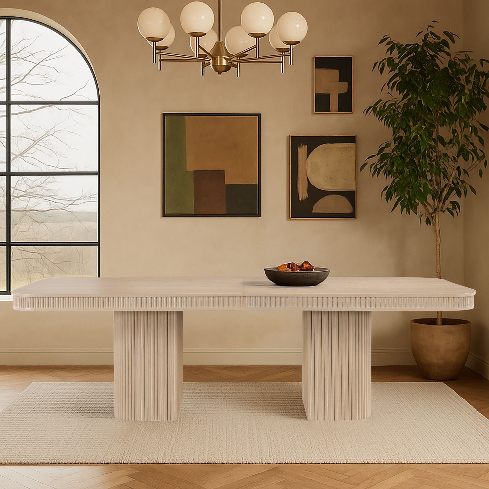 Mohari - Solid Wood And Oak Veneer 112" / 160" Dining Table - Urban Living Furniture (Los Angeles, CA)