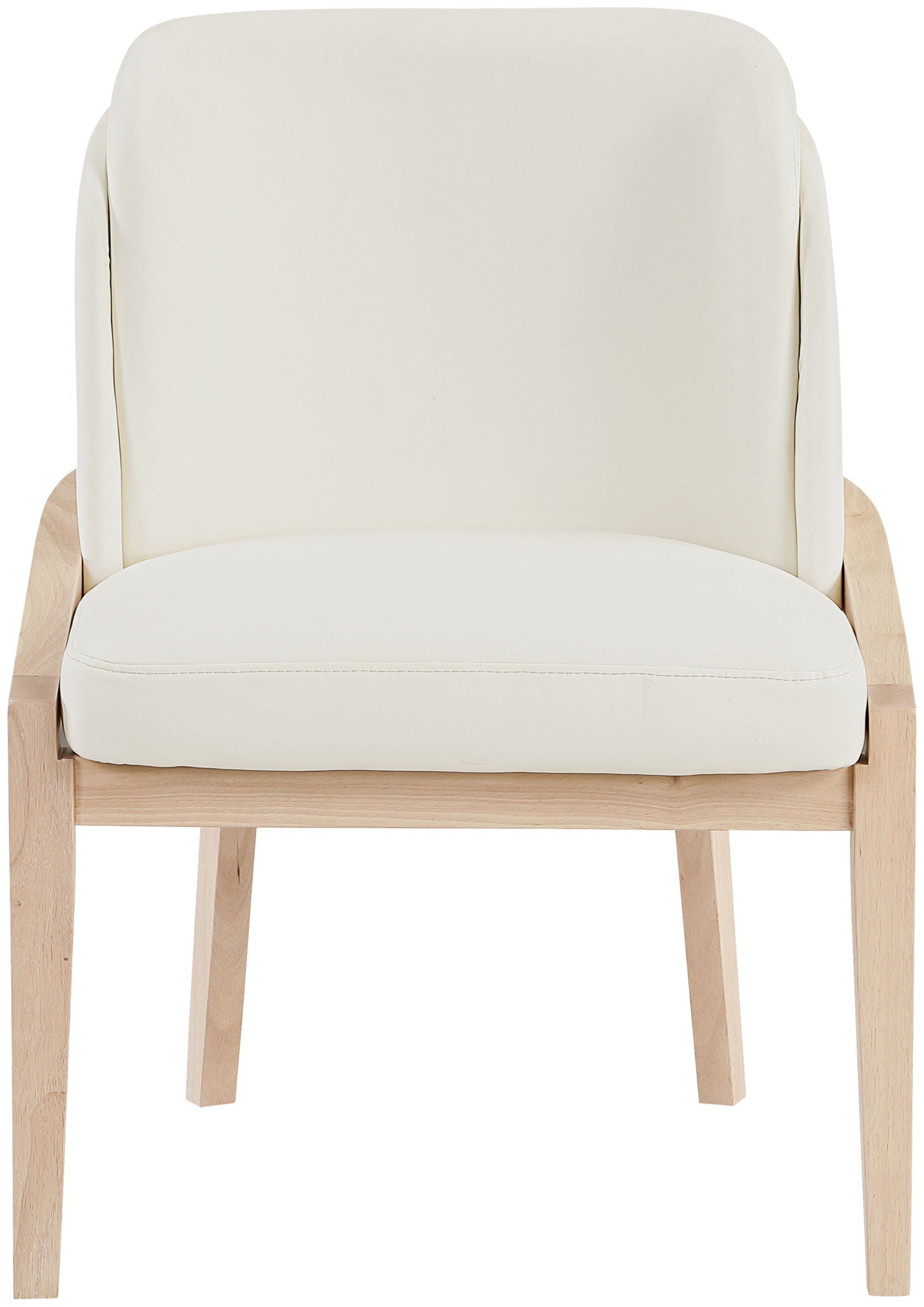 Navo - Faux Leather Upholstered Dining Chair - Natural Base