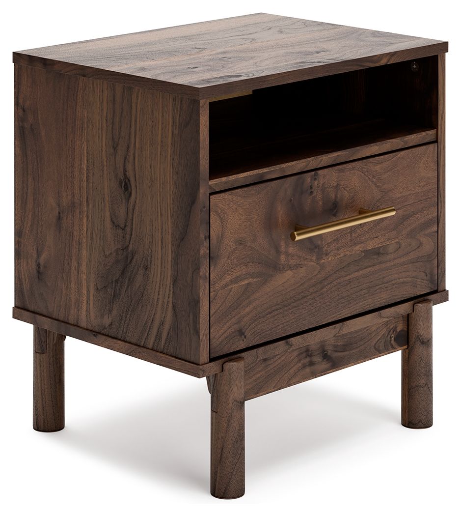 Calverson - Mocha - One Drawer Night Stand - Medium - Urban Living Furniture (Los Angeles, CA)