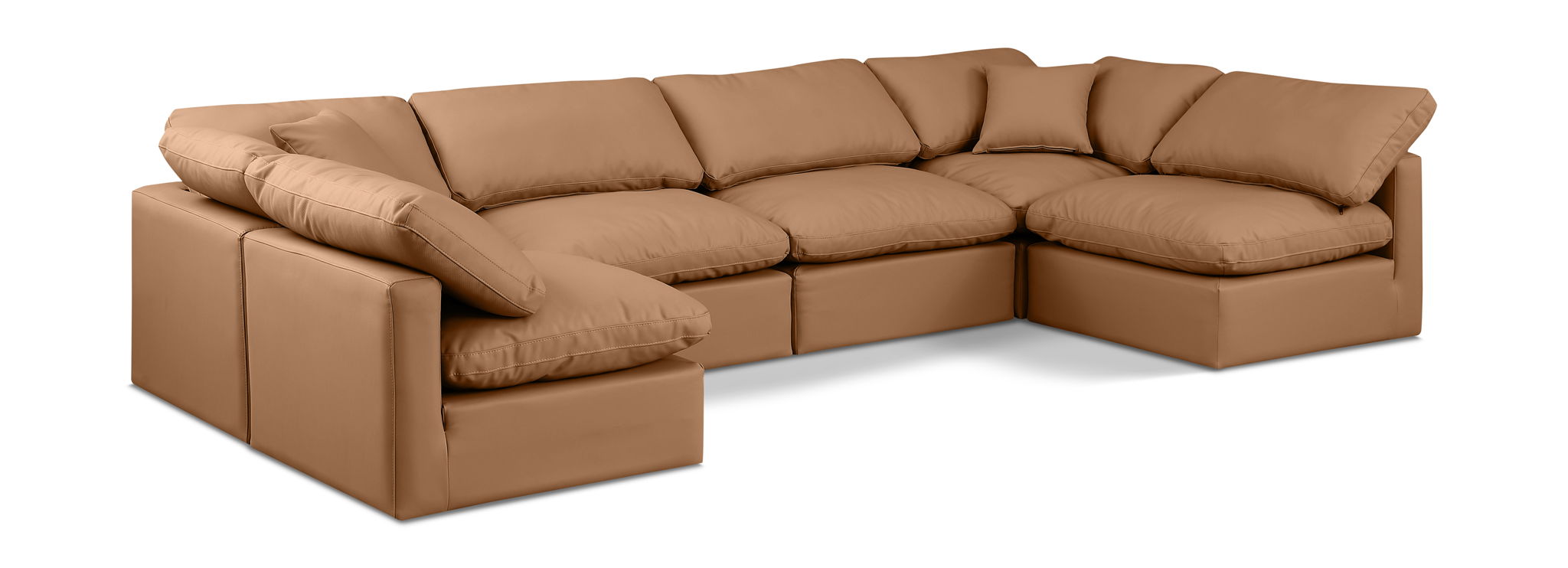 Indulge - Faux Leather 6 Piece Modular U-Shaped Sectional - Urban Living Furniture (Los Angeles, CA)