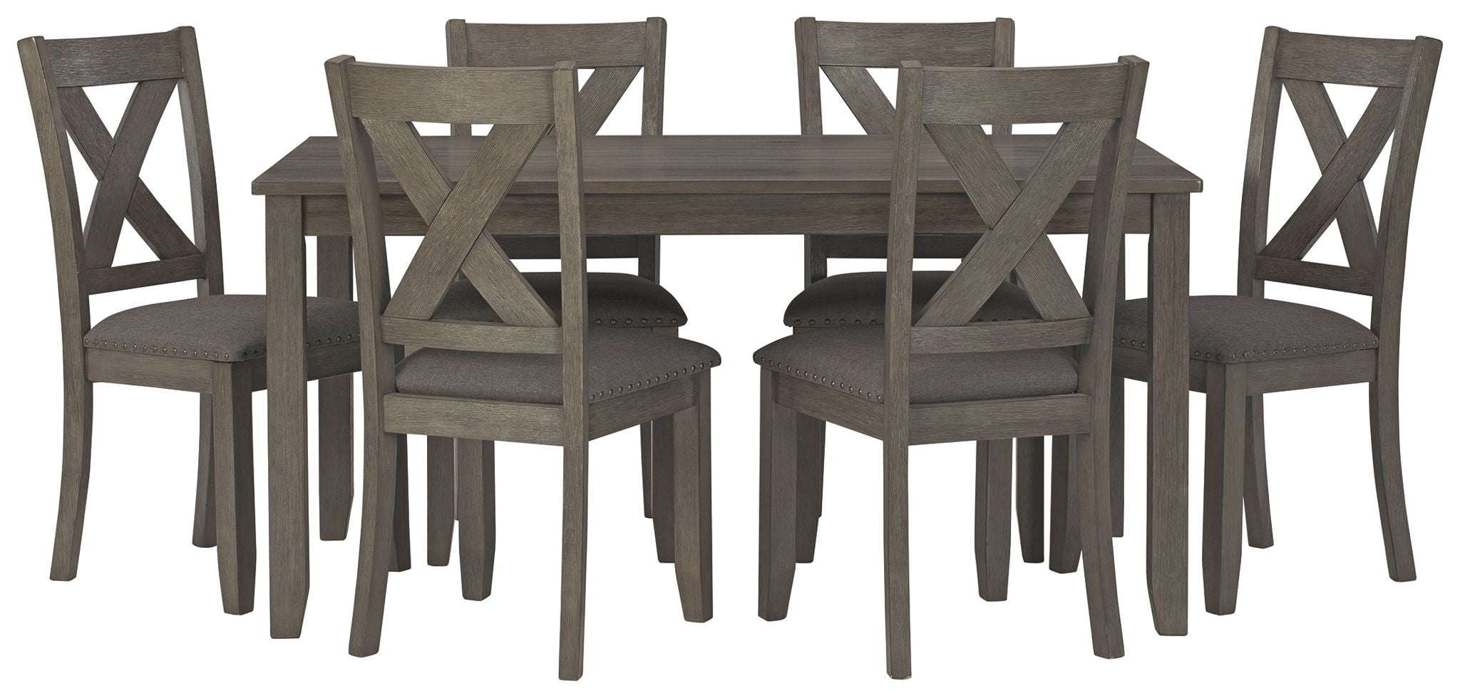Caitbrook - Gray - RECT DRM Table Set (Set of 7) - Urban Living Furniture (Los Angeles, CA)